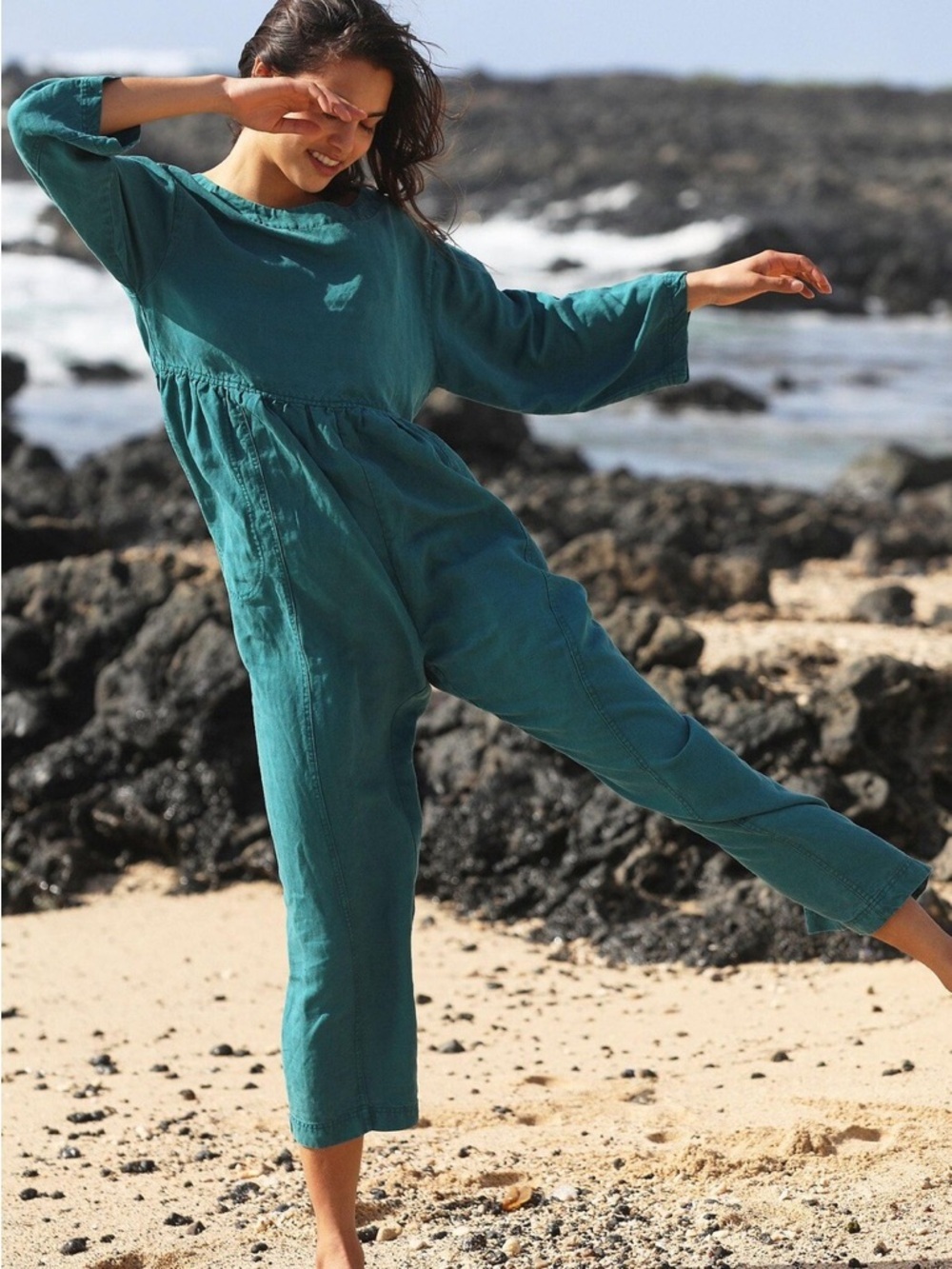 NWT Free People Pacific Coast Wide Leg Jumpsuit Size XS